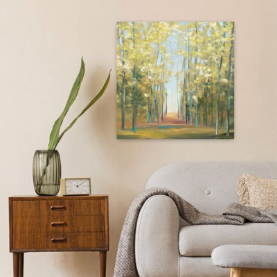 Contemporary Aspen Grove Ii With Aspens Blue Art