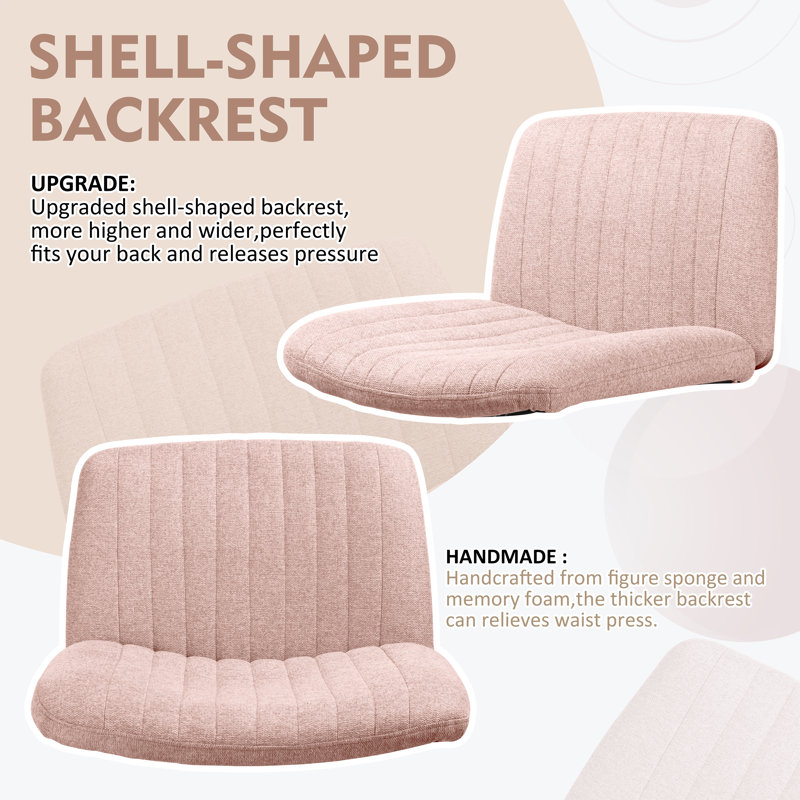 Chaise de bureau Beaussicot, Rose
