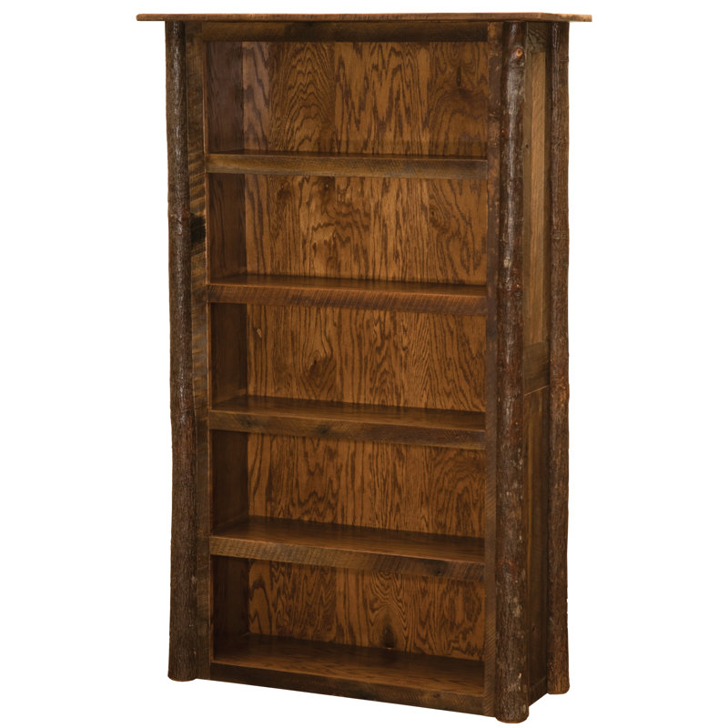 Grande bibliothèque Fireside Lodge Barnwood, Bois de grange, (5 tablettes) H 72 po x l 42 po x P 15 po