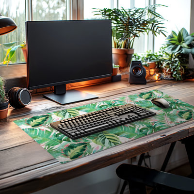 CounterArt Jungle Large Waterproof Desk Protector Mat 32" x 16"