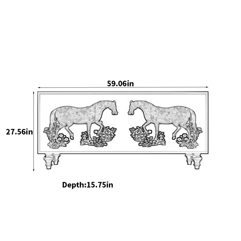 High-End Painted Sideboard