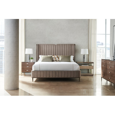 Continuum King Solid Wood and Upholstered Standard Bed -  Caracole Classic, CLA-422-123