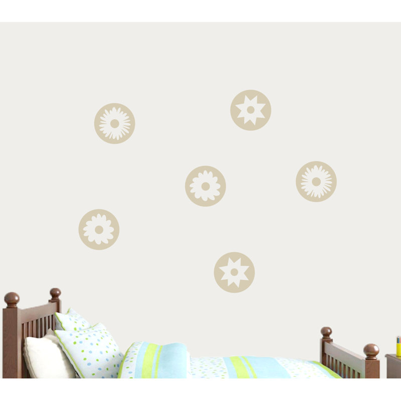 Adhésif décoratif fleurs Andover, Beige clair