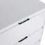 Armoire de rangement de salle de bain autoportante 24 po, 3 tiroirs à fermeture en douceur, blanc brillant (emballage KD)
