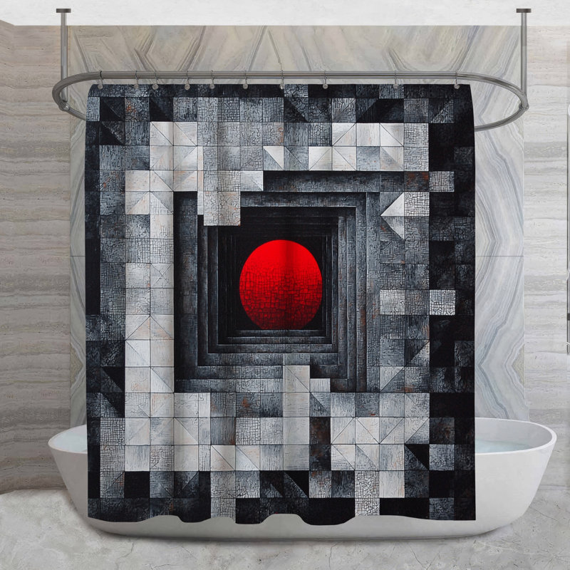 Rideau de douche Abstract, H 73 po x l 70 po