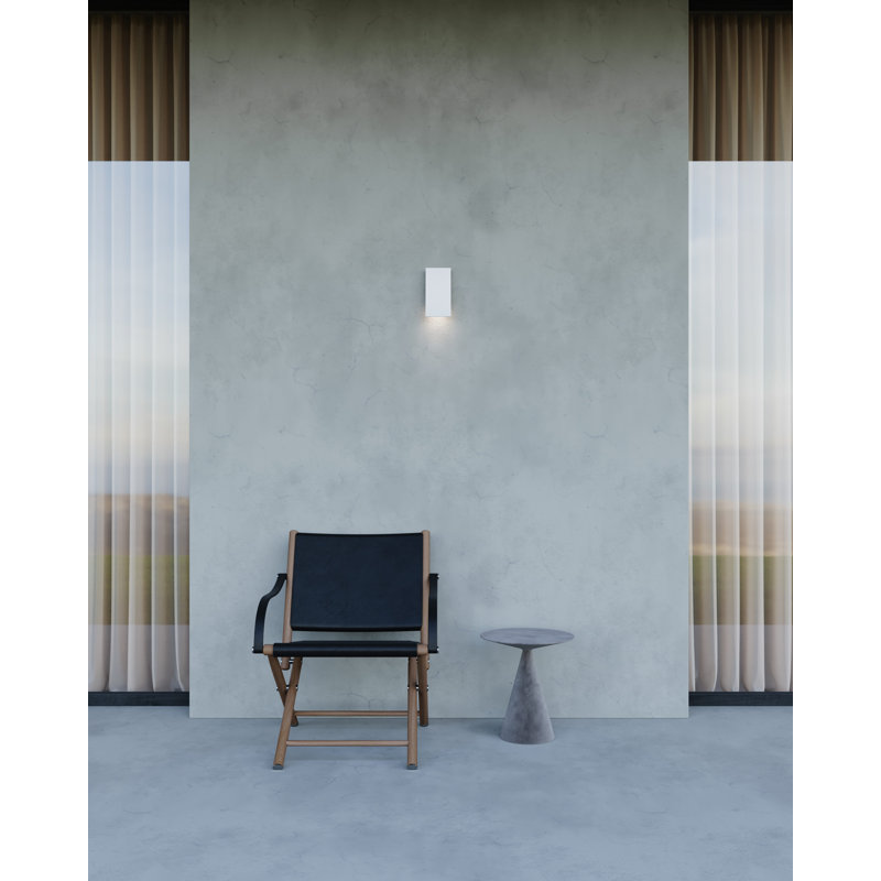 Angled Plane LED Outdoor Sconce, Gray