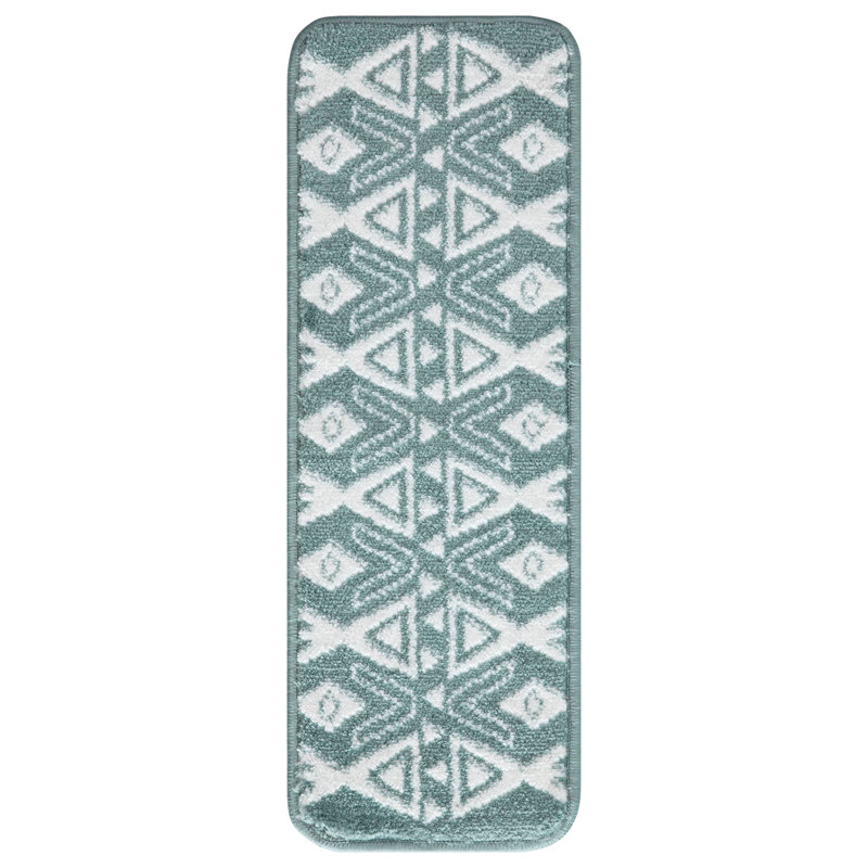 Tapis d’escalier doux et vibrant à treillis Aquin