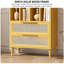 Bibliothèque moderne en bois et rotin simple-106326421
