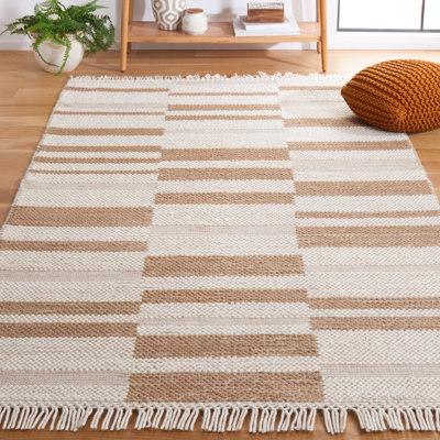 Charvik Machine Made Area Rug in Ivory/Light Brown