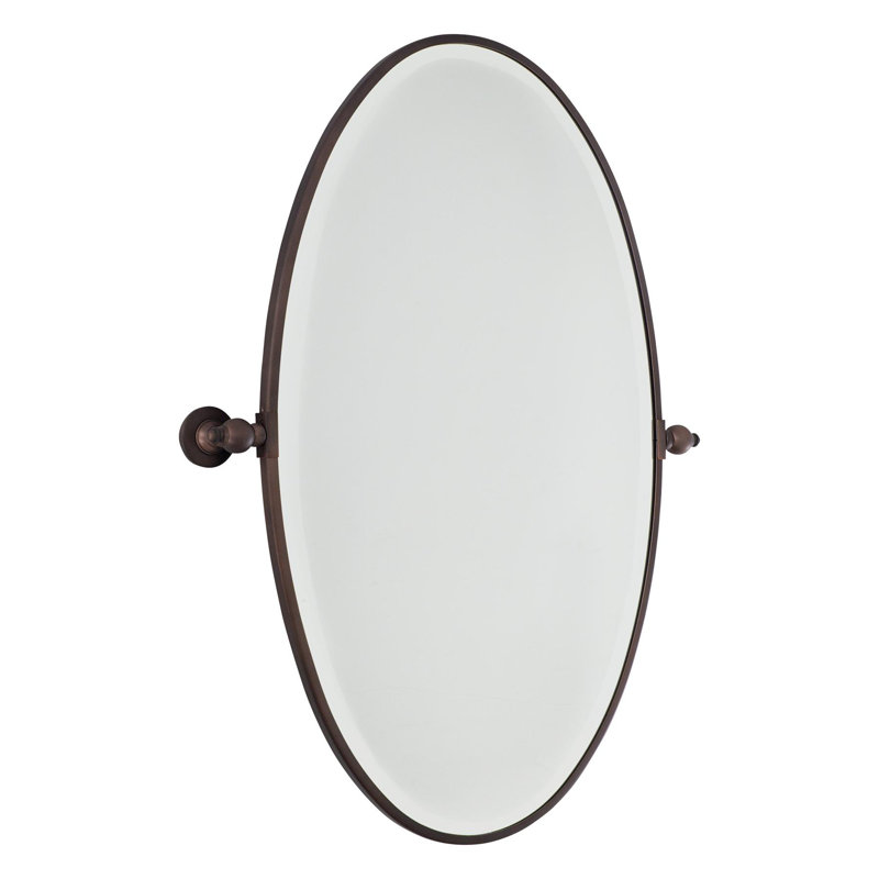 Minka Lavery Mirror With Excavation Glass Mirror, 36" H x 21.5" W, Dark Brushed Bronze