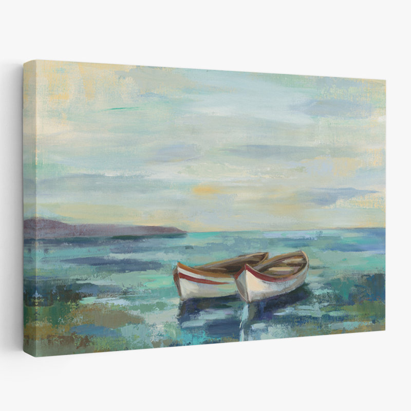Bateaux côtiers et de plage à la plage, H 24 po x l 16 po