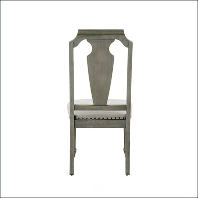Chaise d'appoint en lin beige et chêne vieilli