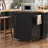 Farmhouse Kitchen Island With Drop Leaf, Kitchen Storage Island With Open Side Rack, One Drawer, Towel Rack, Rolling Kitchen Cart With Lockable Wheels For Lawn Garden-520436109