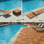 Carreau de terrasse en bois 12 po x 12 po brun