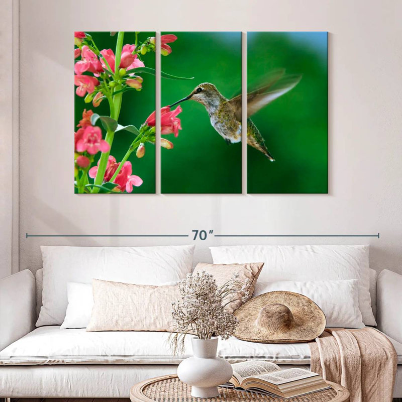 Colibri de printemps Brampt, H 32 po x l 50 po