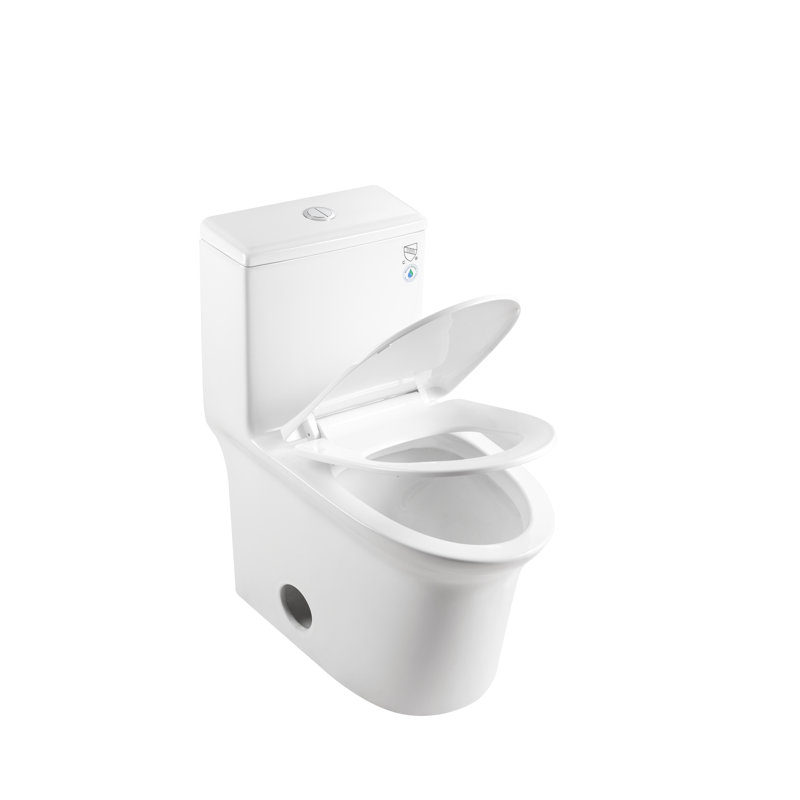 15.55 In Comfort Height Toilet, Ceramic, 1.1/1.6 Flushing, White, Soft Close Seat, And Height, & One