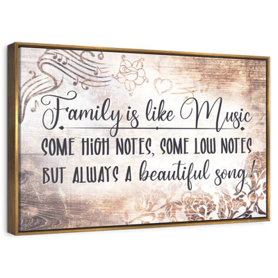 Family Is Like Music Typography