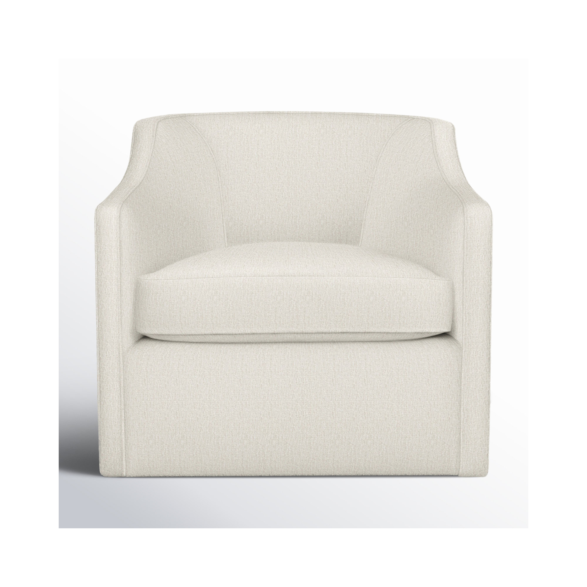 Marietta Upholstered Swivel Armchair, Nomad Snow Crypton® Chenille