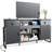 70'' Fluted TV Stand with Charging Station , Entertainment Center For Tvs Up To 80", Tall TV Stand with Metal Legs Design for Living Room, Bedroom-1427559355
