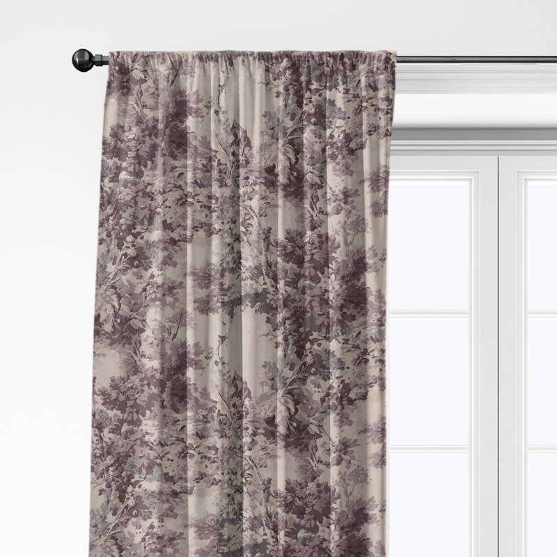 Ensemble de 2 rideaux en coton Dolce Wisteria, L 50 po x L 84 po