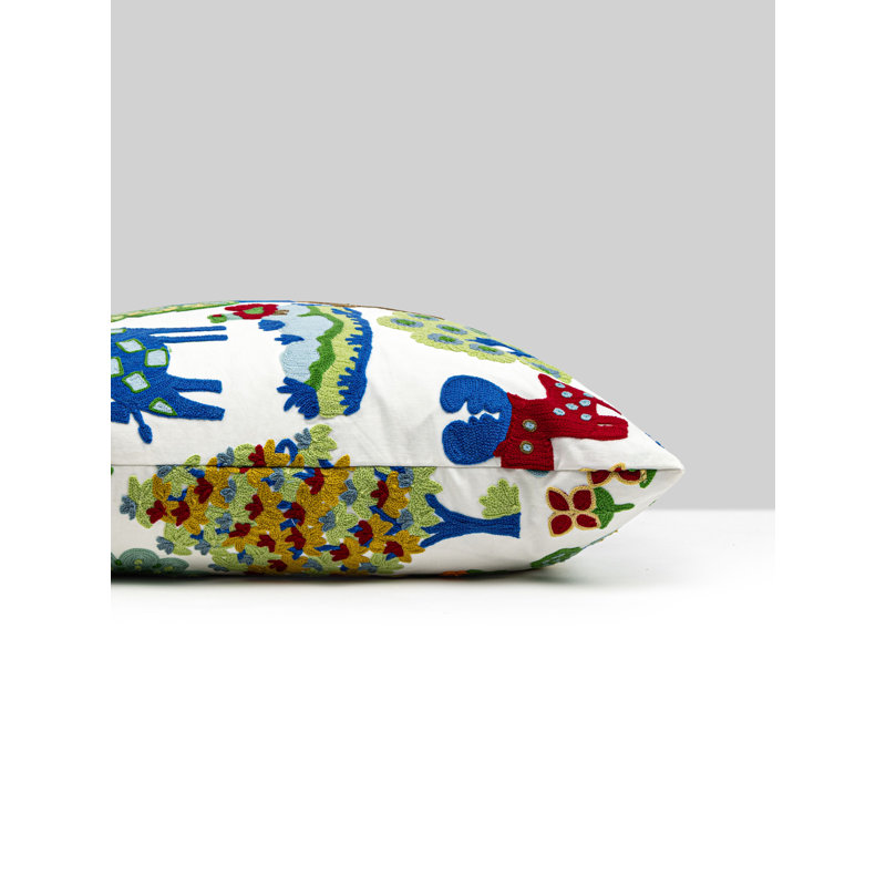 VILLELAURE PILLOW, Primaries Nursery Crewel, Square - 24"H x 24"W