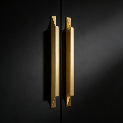 Paquet de 10 poignées d'armoire et poignées de tiroir en laiton brossé, entraxes de 6 1/4 po, finition or mat, quincaillerie en alliage d'aluminium pour la cuisine, l'armoire et la commode