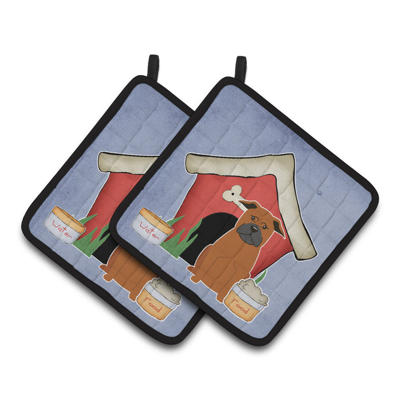 Caroline's Treasures Dog House Polyester Potholder
