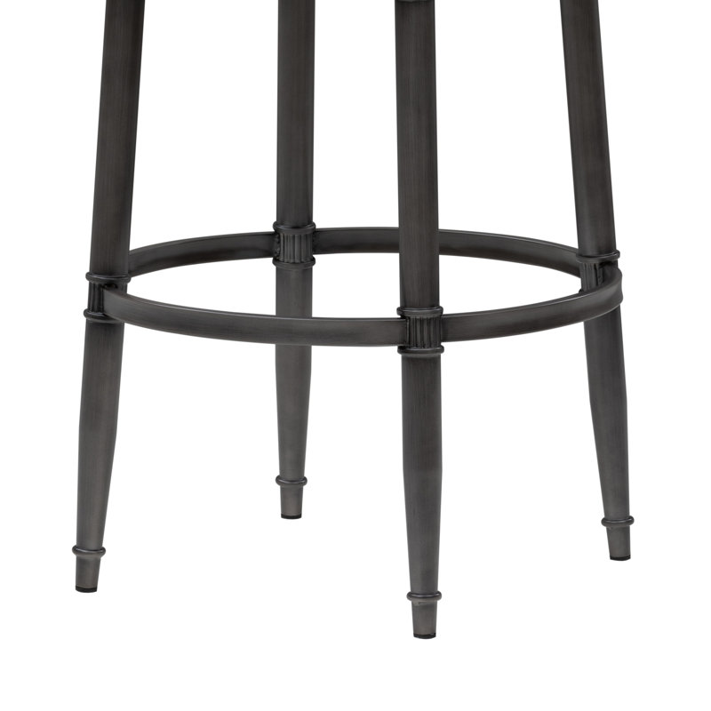 Tabouret de bar pivotant Eunice, Blanc, Tabouret de bar (siège d'une hauteur de 30 po)