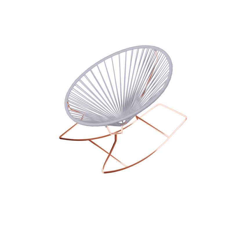 Chaise berçante intérieure / extérieure faite à la main Innit, Transparent / cuivre