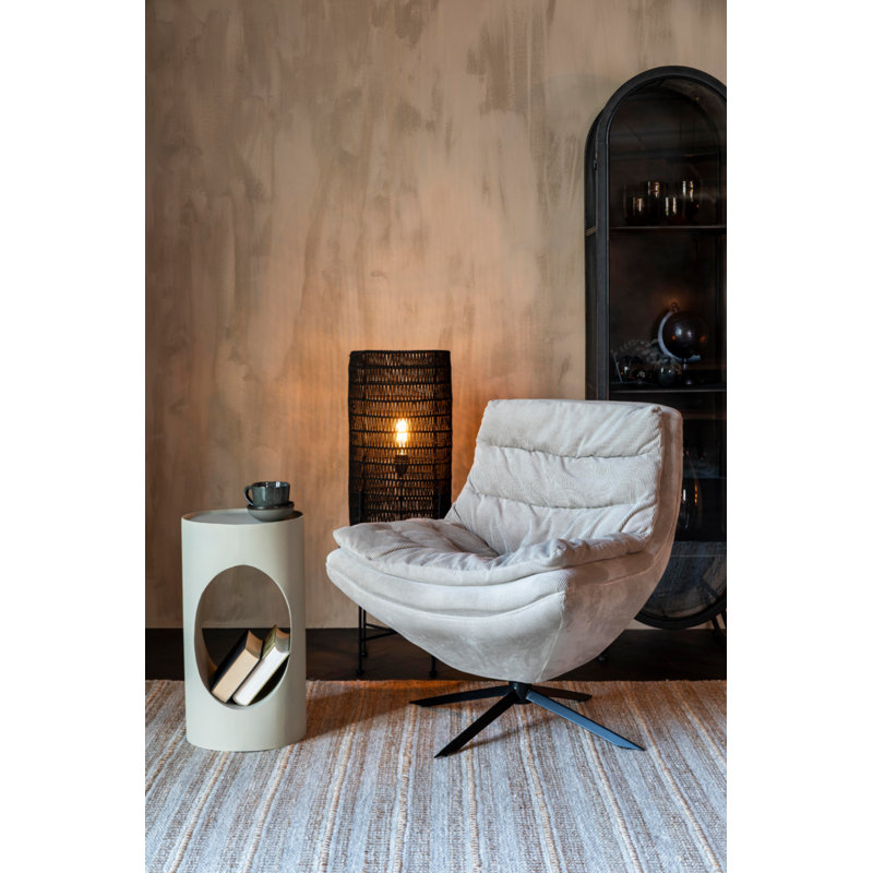 Méridienne Vince, 100% polyester beige