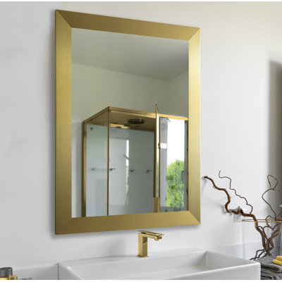 Orelie Wood Flat Wall Mirror