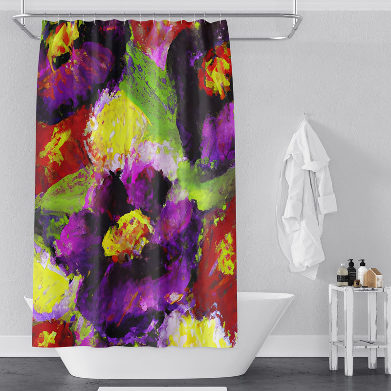 Garima Floral Shower Curtain, 93" H x 70" W