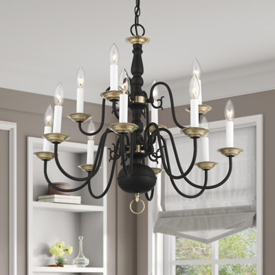 Lustre étagé de style bougie à 12 lumières Wigmore