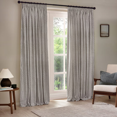 Taffany Cotton Pinch Pleat Curtain Panel Pair