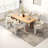 Modern Rectangular Dining Set With Upholstered Chairs With Backrest And Armrest-365073232-365073238-365073322