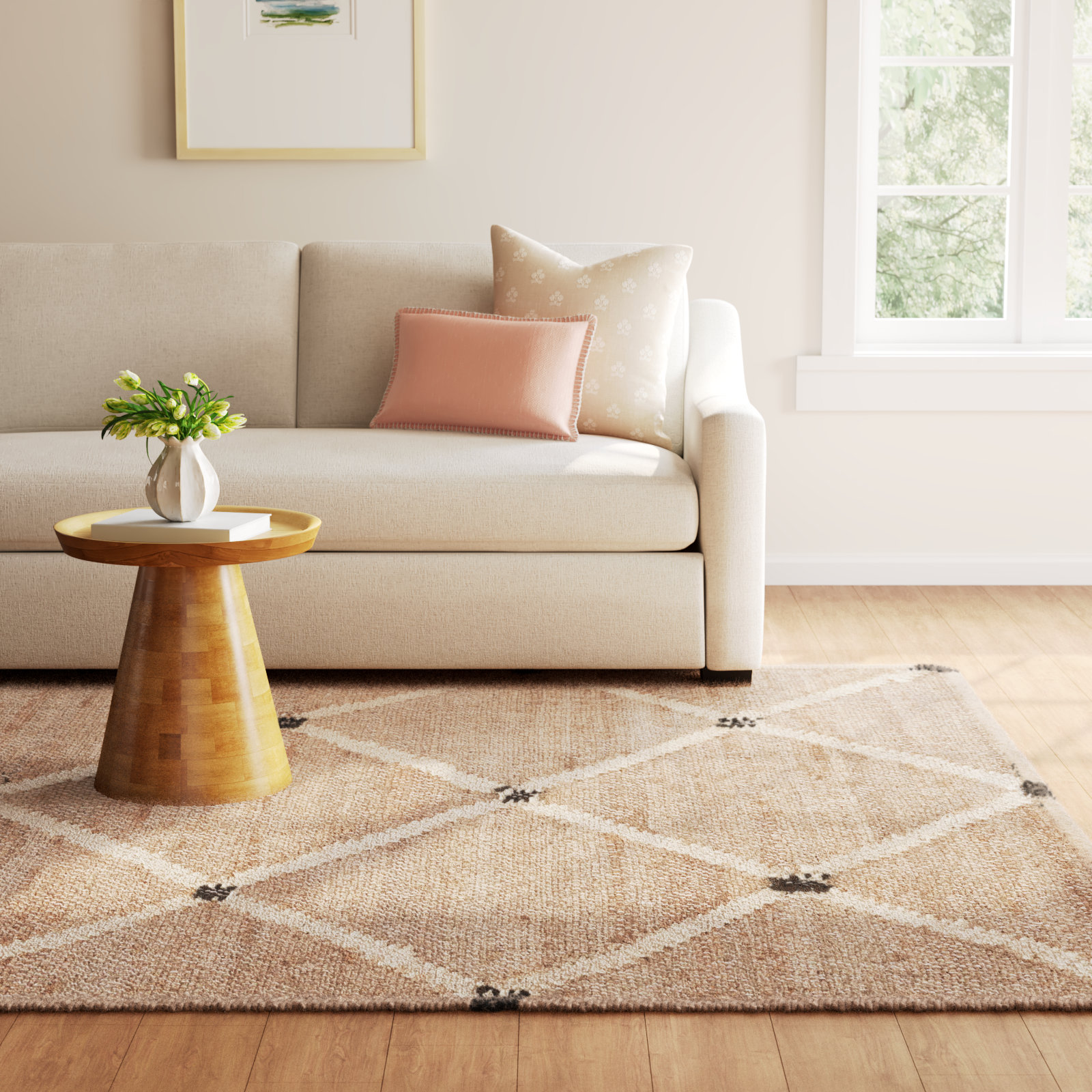 Kali Natural Handwoven Jute Rug, Rectangle 7'6" x 9'6", Natural