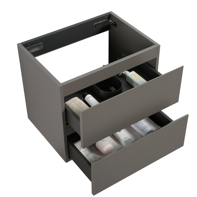 Armoire murale 24 W-102 sans bacs de couleur grise à double tiroir de couleur grise
