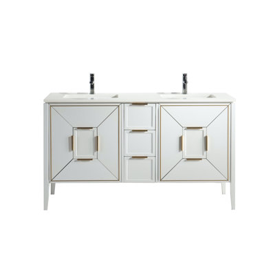 Ensemble de meuble-lavabo double 60 po