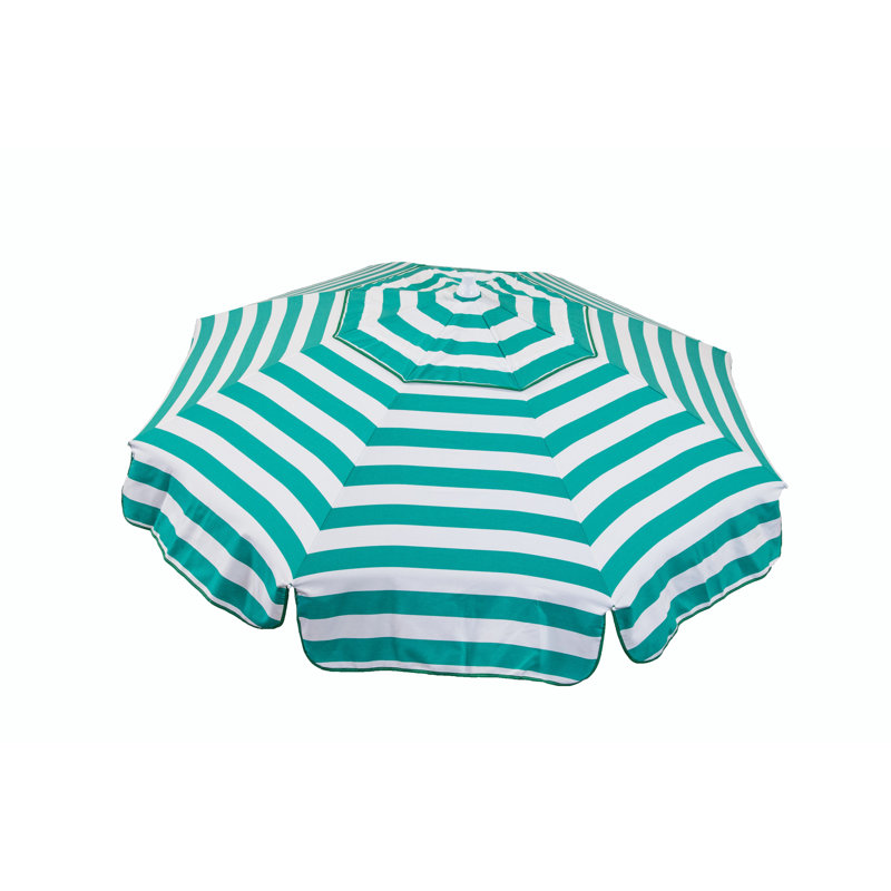Parasol de marché italien 72 po x 72 po, Vert jade, blanc