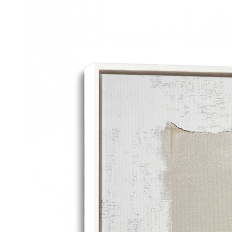 Ensemble de 2 estampes ivoire, Cadre flottant blanc opaque, 12 po x 12 po