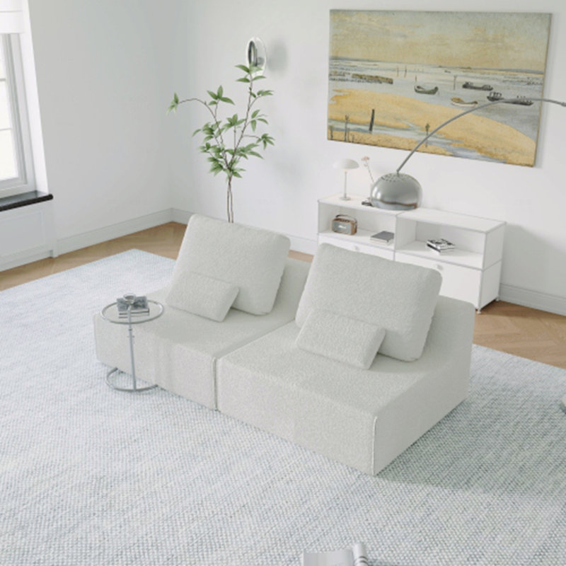 Canapé modulaire surdimensionné Boneless, 2, Blanc