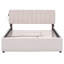 Lit plateforme tapissier avec lit gigogne simple TG - Matériau molletonné pour une chambre à coucher chaleureuse et confortable-1954568262