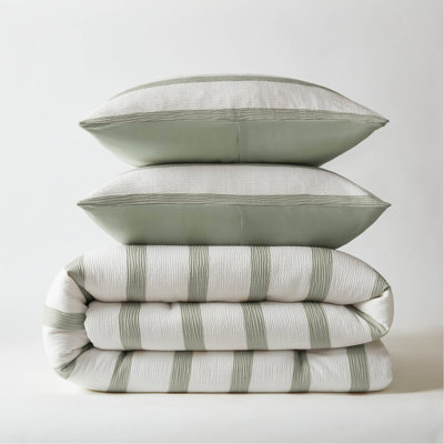 3-Piece King/Cal King Yarn-dyed striped comforter