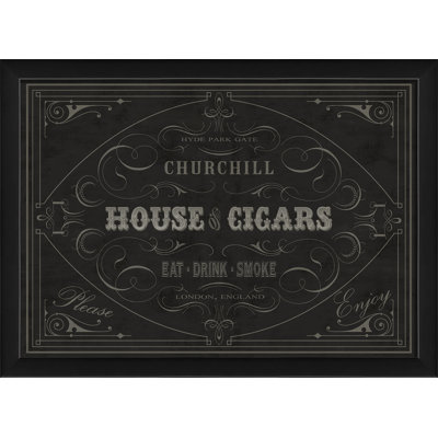 Publicité rétro encadrée "house of s" Cigar