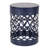 Outdoor Metal Coffee Table - Iron, Navy Blue, , 14.15"W X 18.1"H Blue Garden Side Rustproof, 12.00"W 16.00"H