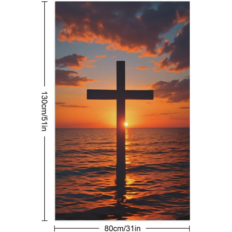 Grande serviette de plage Cross Sunset