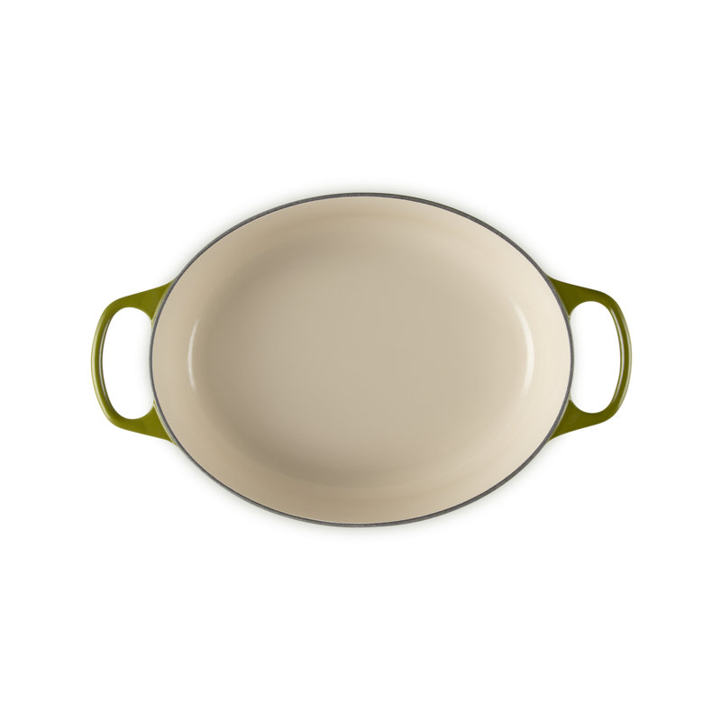 Le Creuset Enameled Cast Iron Oval Dutch Oven with Lid, Olive, 6.75 quarts