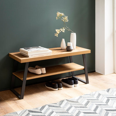 Upholstered Bench with Cubby