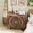 Irida Farmhouse  Accent Wooden 2-Door Storage Cabinet With Circle Pattern And Radioactive Wood Lines