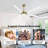 60 In. 5 Aluminium Blades Indoor Led Ceiling Fan With Remote, Smart ceiling fan-75918953